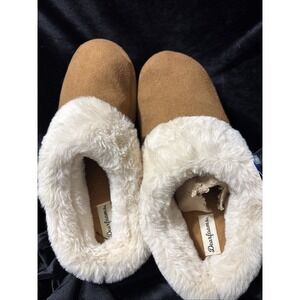 Dearfoams Women's Tan‎ Indoor/Outdoor Tan Memory Foam Clog Slippers XL 11-12